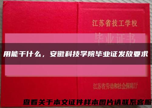用能干什么，安徽科技學院畢業證發放要求縮略圖