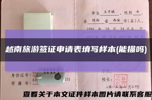 越南旅游簽證申請表填寫樣本(能描嗎)縮略圖