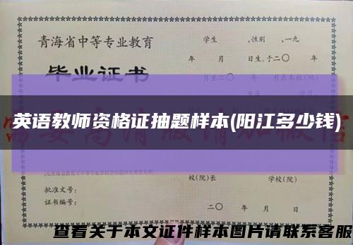 英語教師資格證抽題樣本(陽江多少錢)縮略圖