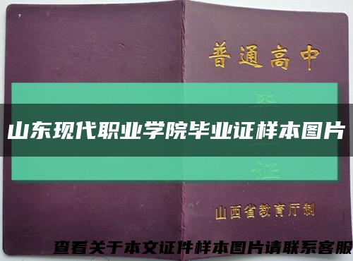 山東現代職業學院畢業證樣本圖片縮略圖