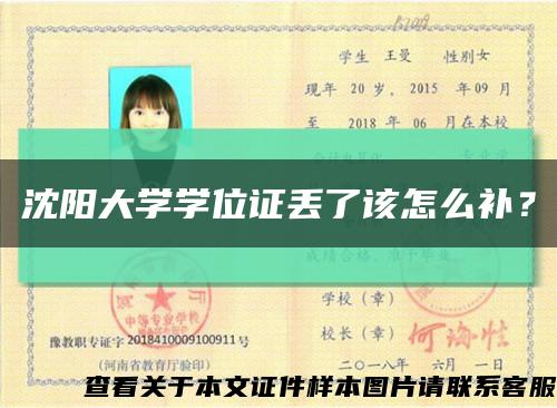 沈陽大學學位證丟了該怎么補？縮略圖