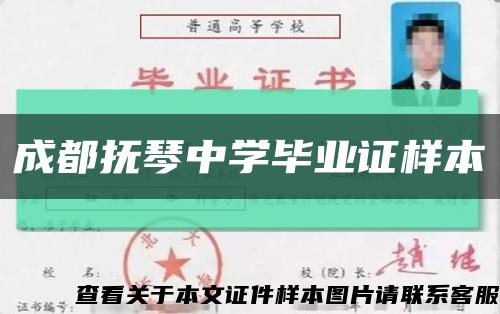 成都撫琴中學畢業證樣本縮略圖