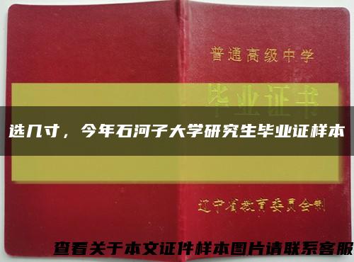 選幾寸，今年石河子大學研究生畢業證樣本縮略圖