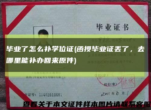 畢業了怎么補學位證(函授畢業證丟了，去哪里能補辦回來原件)縮略圖