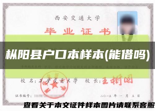 樅陽縣戶口本樣本(能借嗎)縮略圖