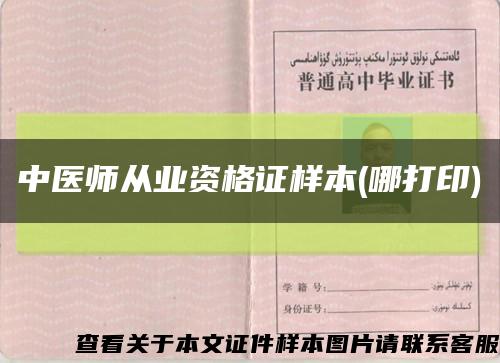 中醫師從業資格證樣本(哪打印)縮略圖