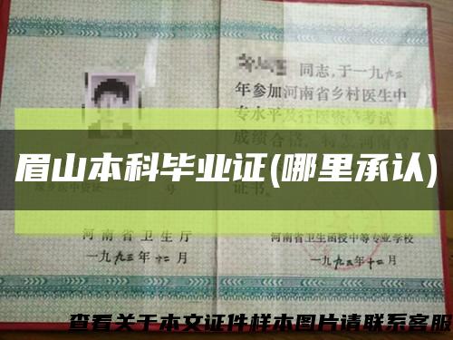 眉山本科畢業證(哪里承認)縮略圖