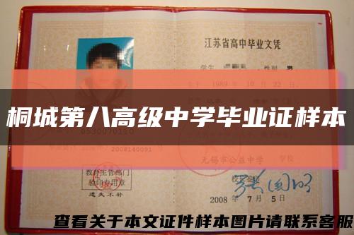 桐城第八高級中學畢業證樣本縮略圖