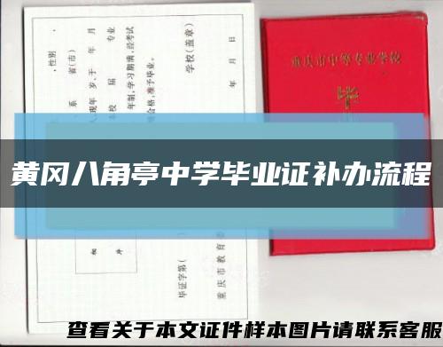 黃岡八角亭中學畢業證補辦流程縮略圖
