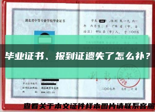 畢業證書、報到證遺失了怎么補？縮略圖