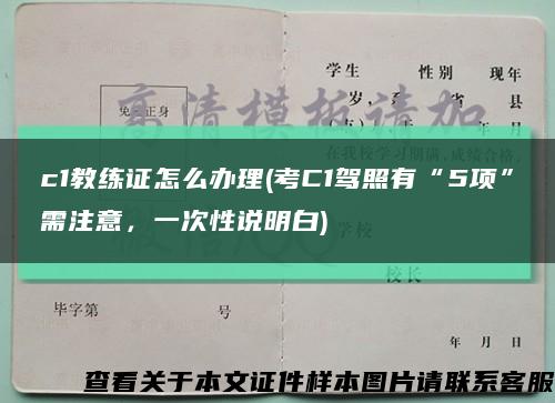 c1教練證怎么辦理(考C1駕照有“5項”需注意，一次性說明白)縮略圖
