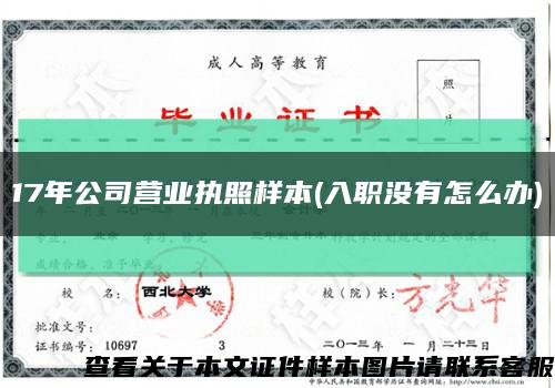 17年公司營業執照樣本(入職沒有怎么辦)縮略圖