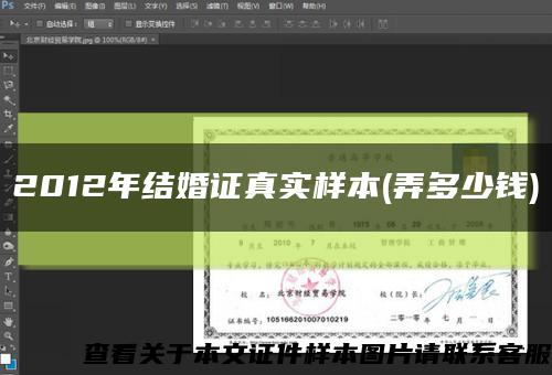 2012年結婚證真實樣本(弄多少錢)縮略圖