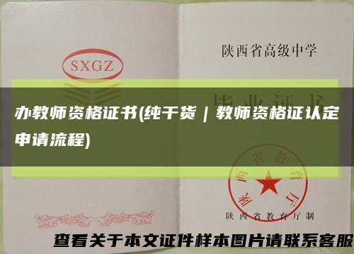 辦教師資格證書(純干貨｜教師資格證認定申請流程)縮略圖