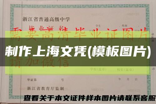 制作上海文憑(模板圖片)縮略圖