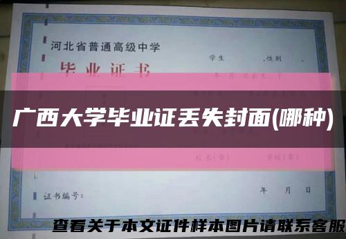 廣西大學畢業證丟失封面(哪種)縮略圖