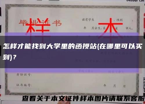 怎樣才能找到大學里的函授站(在哪里可以買到)？縮略圖