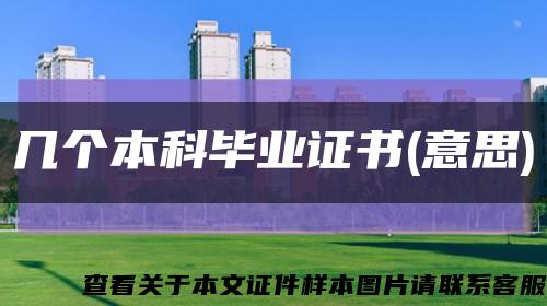 幾個本科畢業證書(意思)縮略圖