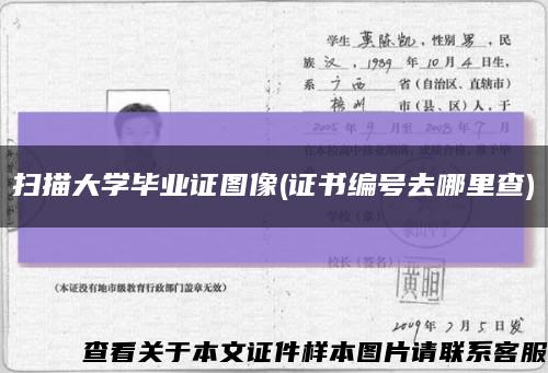 掃描大學畢業證圖像(證書編號去哪里查)縮略圖