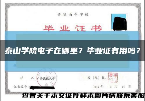 泰山學院電子在哪里？畢業證有用嗎？縮略圖