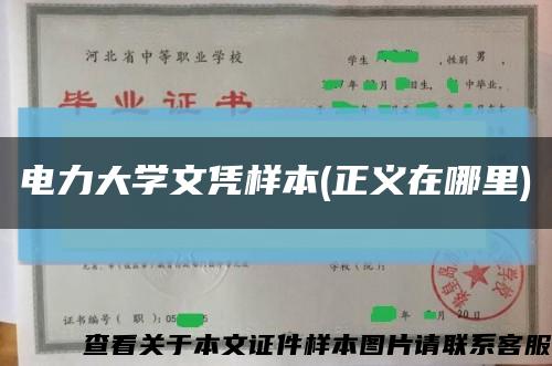 電力大學文憑樣本(正義在哪里)縮略圖