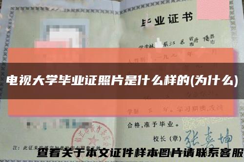 電視大學畢業證照片是什么樣的(為什么)縮略圖