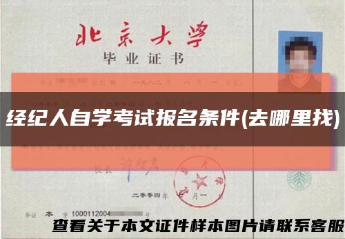 經紀人自學考試報名條件(去哪里找)縮略圖
