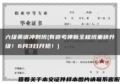 六級英語沖刺班(有道考神新全程班重磅升級！6月3日開搶！)縮略圖