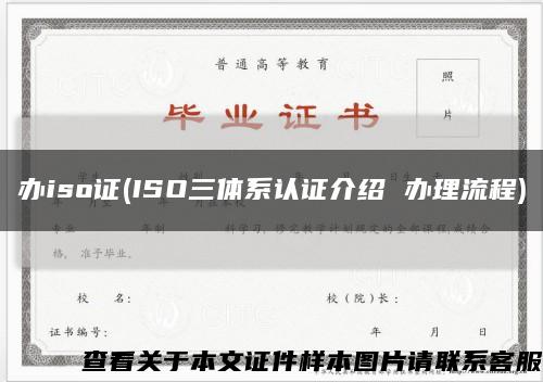 辦iso證(ISO三體系認證介紹 辦理流程)縮略圖