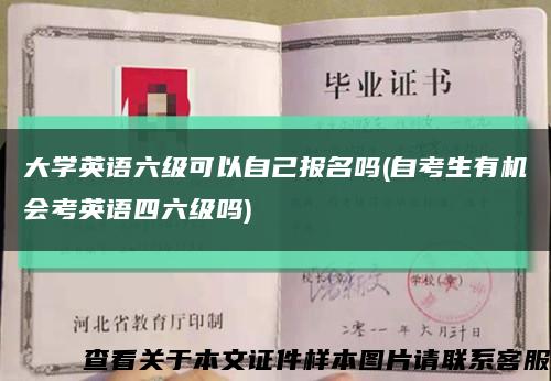 大學英語六級可以自己報名嗎(自考生有機會考英語四六級嗎)縮略圖