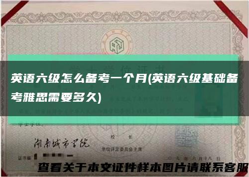 英語六級怎么備考一個月(英語六級基礎備考雅思需要多久)縮略圖