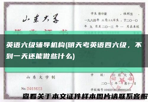 英語六級輔導機構(明天考英語四六級，不到一天還能做些什么)縮略圖