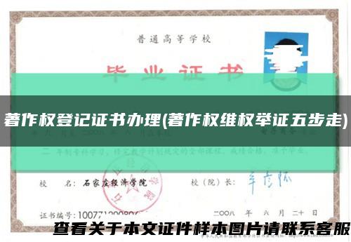 著作權登記證書辦理(著作權維權舉證五步走)縮略圖