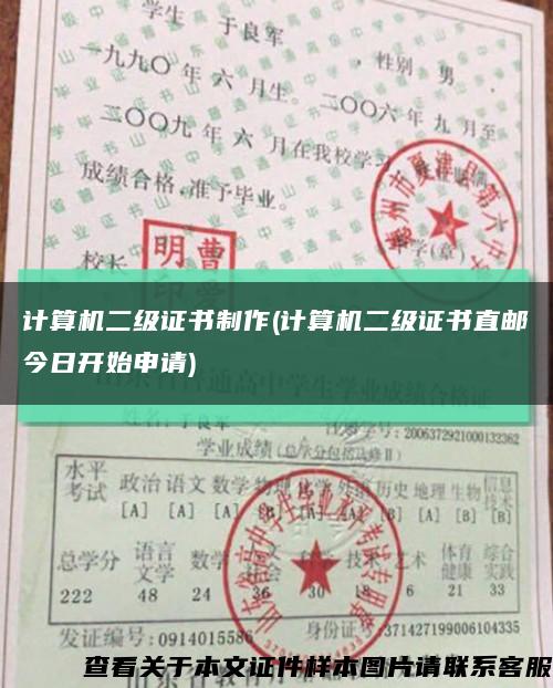 計算機二級證書制作(計算機二級證書直郵今日開始申請)縮略圖