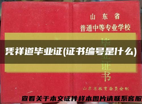 憑祥道畢業證(證書編號是什么)縮略圖