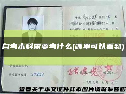 自考本科需要考什么(哪里可以看到)縮略圖
