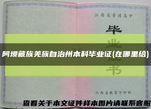 阿壩藏族羌族自治州本科畢業證(在哪里給)縮略圖