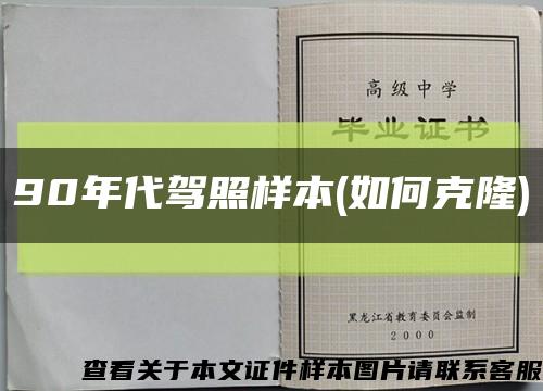 90年代駕照樣本(如何克隆)縮略圖