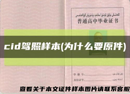 cid駕照樣本(為什么要原件)縮略圖