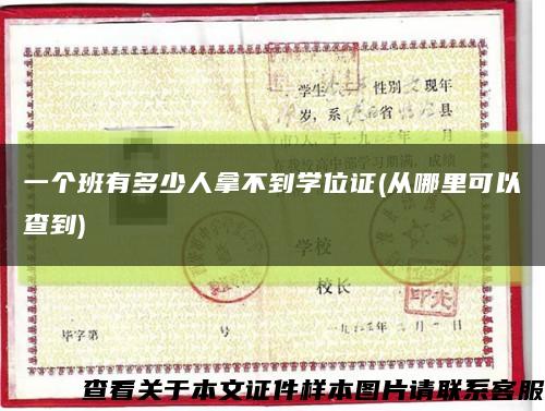 一個班有多少人拿不到學位證(從哪里可以查到)縮略圖