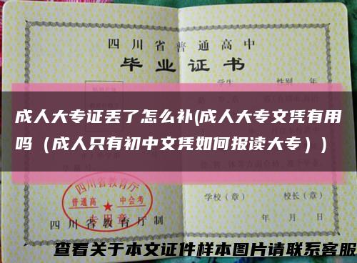 成人大專證丟了怎么補(成人大專文憑有用嗎（成人只有初中文憑如何報讀大專）)縮略圖