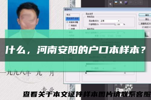什么，河南安陽的戶口本樣本？縮略圖