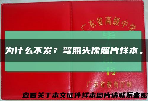 為什么不發？駕照頭像照片樣本?？s略圖