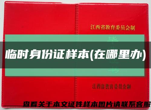 臨時身份證樣本(在哪里辦)縮略圖