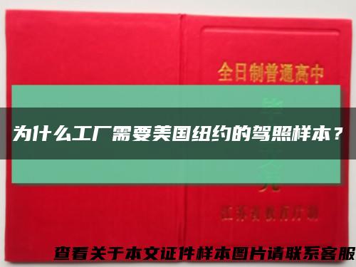 為什么工廠需要美國紐約的駕照樣本？縮略圖