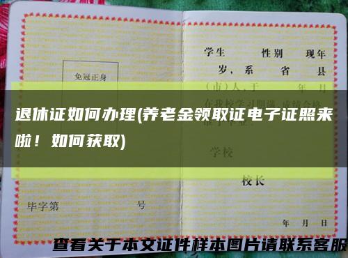 退休證如何辦理(養老金領取證電子證照來啦！如何獲取)縮略圖