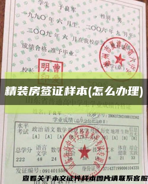 精裝房簽證樣本(怎么辦理)縮略圖