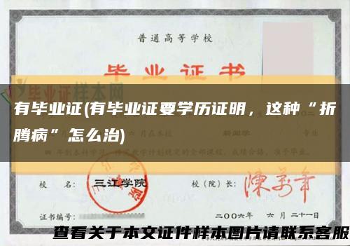 有畢業證(有畢業證要學歷證明，這種“折騰病”怎么治)縮略圖