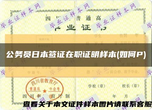 公務員日本簽證在職證明樣本(如何P)縮略圖