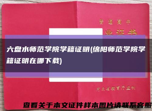 六盤水師范學院學籍證明(綿陽師范學院學籍證明在哪下載)縮略圖